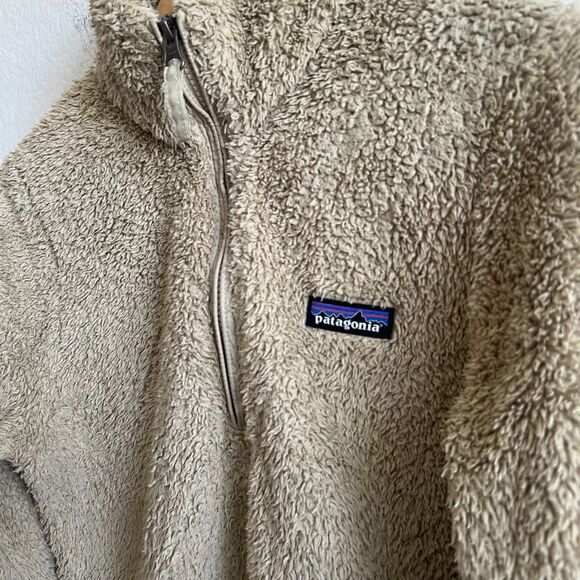 PATAGONIA Los Gatos Beige Tan 1/4 Zip Long Sleeve Pullover Sweater Womens Small - Picture 6 of 7